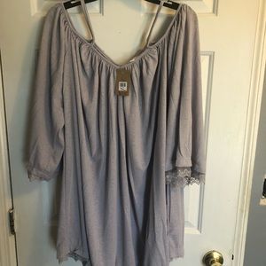 Brand new off shoulder tunic style top.